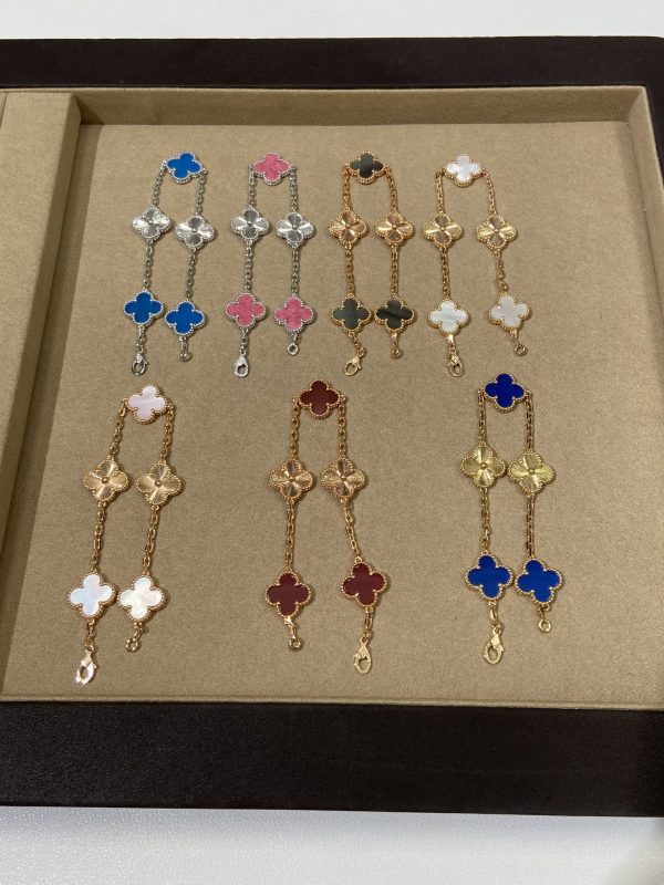 Luxury Inspired Jewelry Vintage Alhambra 5 Motifs Bracelet Collection - Image 6