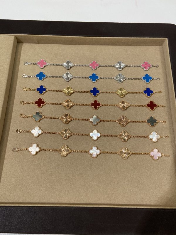 Luxury Inspired Jewelry Vintage Alhambra 5 Motifs Bracelet Collection - Image 4