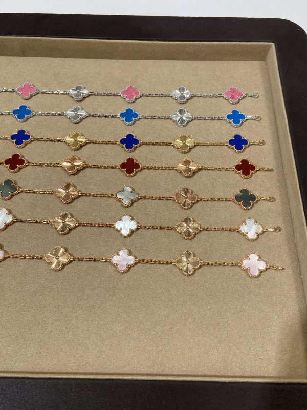 Luxury Inspired Jewelry Vintage Alhambra 5 Motifs Bracelet Collection - Image 3