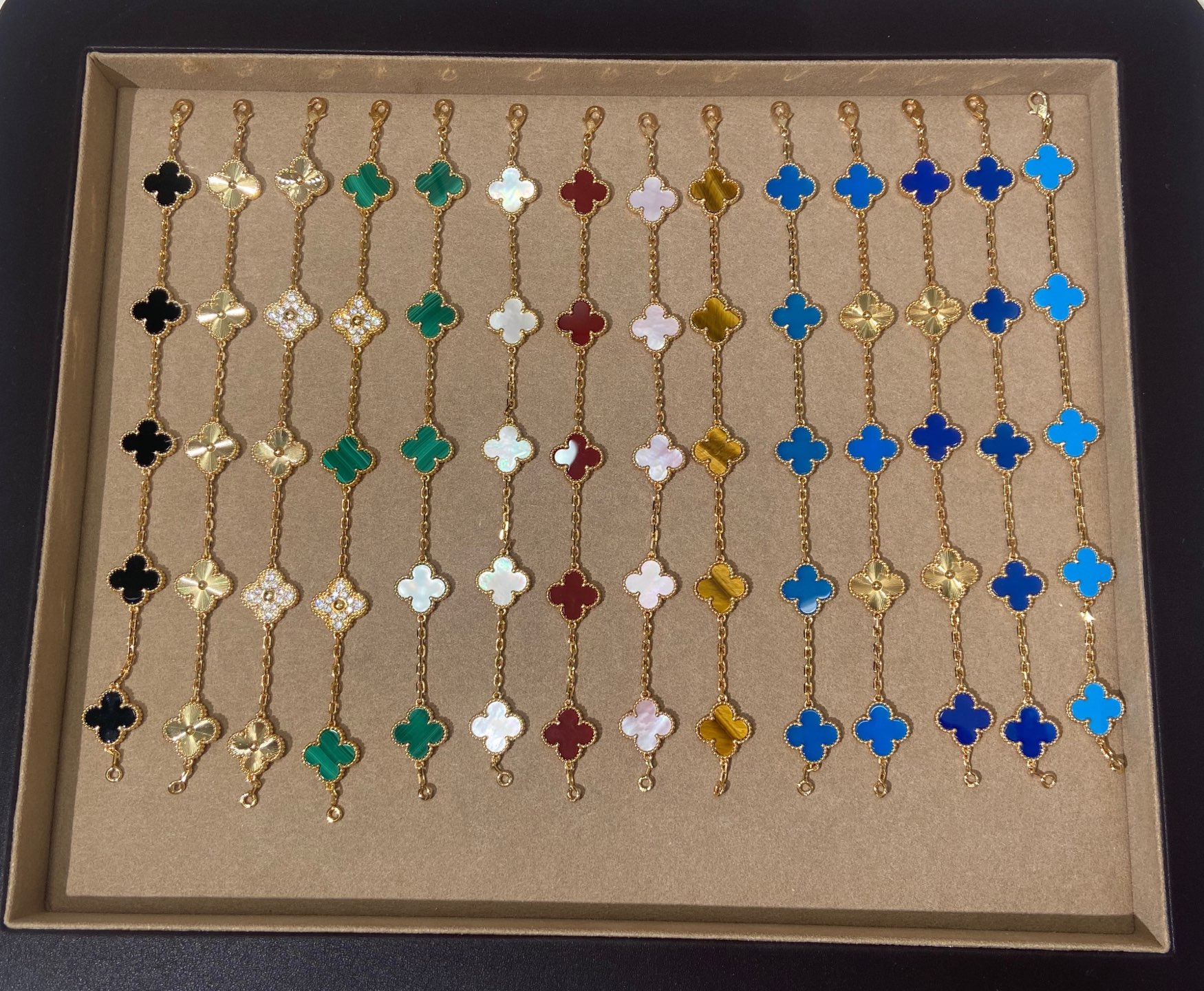 Luxury Inspired Jewelry Vintage Alhambra 5 Motifs Bracelet Collection