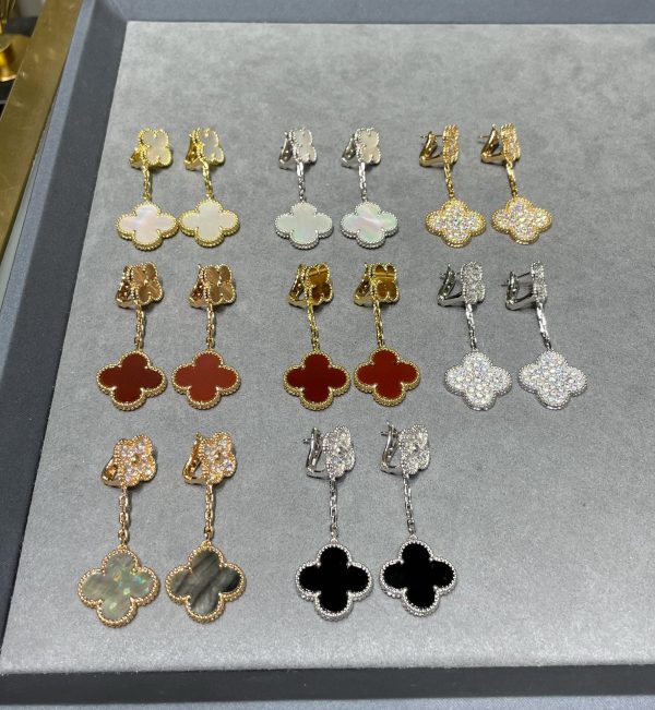 Luxury Inspired Jewelry Vintage Alhambra Earrings Collection - Image 3