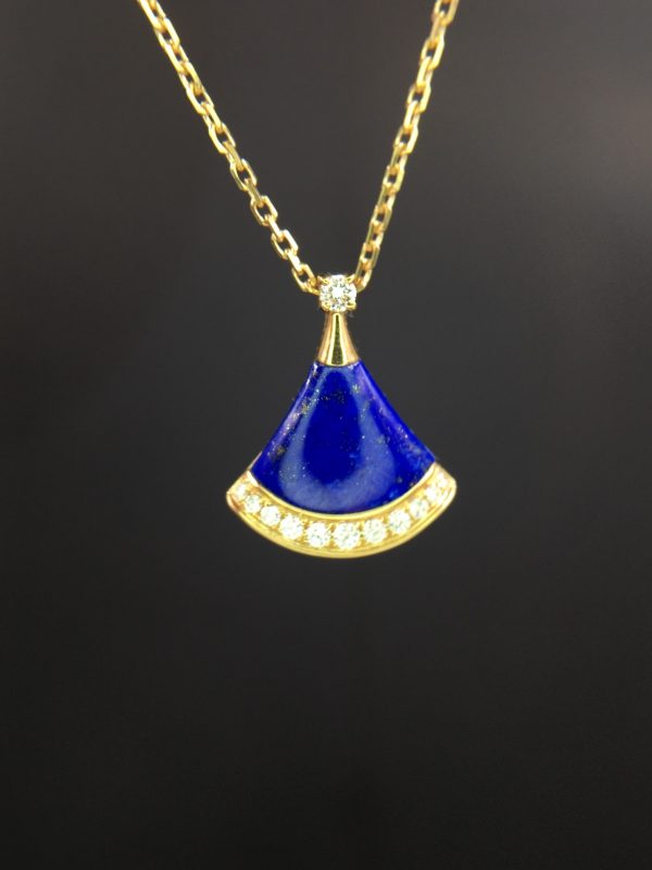 Divas' Dream Small Lapis Lazuli Pendant Necklace - Image 3