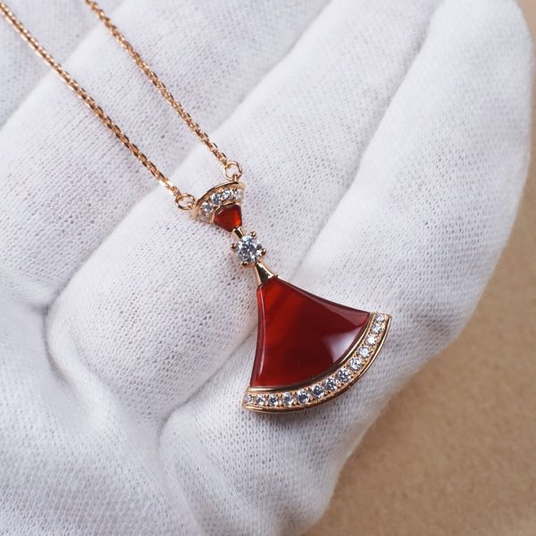 Divas' Dream Small Fan Pendant Necklace Collection (Premium Craftsmanship, 3 Colors) - Image 5