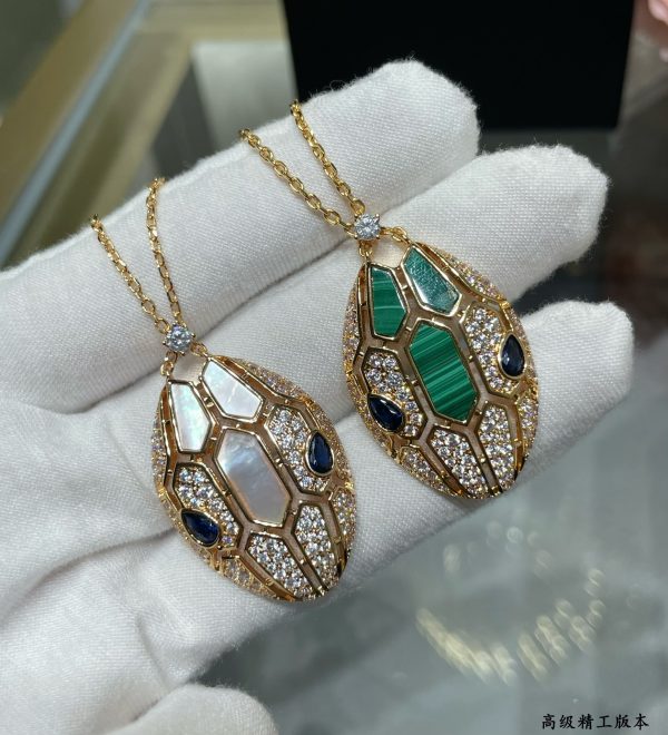 Serpenti Necklace Collection (Premium V-Gold, Mother-of-Pearl & Malachite) - Image 2