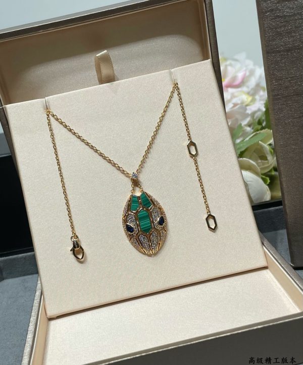 Serpenti Necklace Collection (Premium V-Gold, Mother-of-Pearl & Malachite) - Image 4