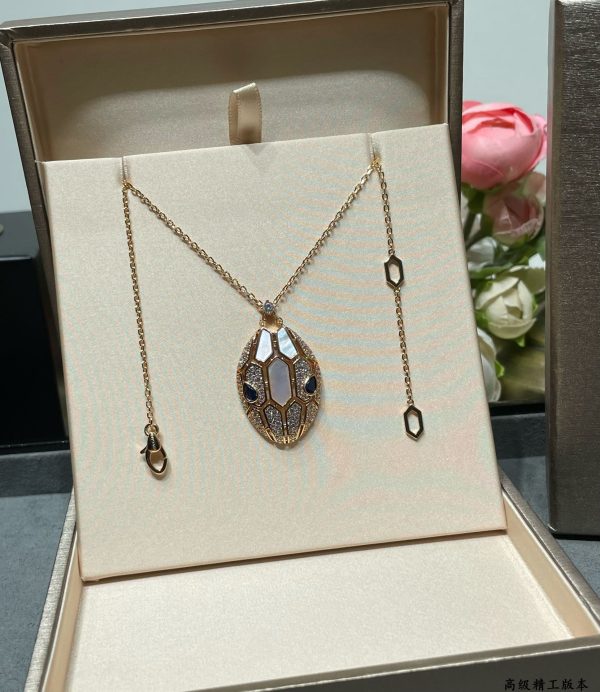 Serpenti Necklace Collection (Premium V-Gold, Mother-of-Pearl & Malachite) - Image 5