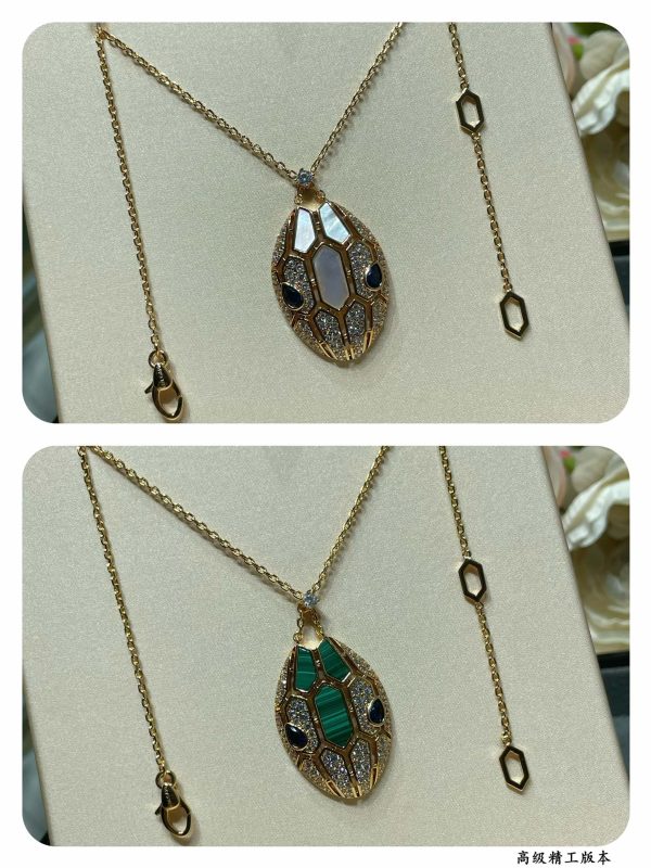 Serpenti Necklace Collection (Premium V-Gold, Mother-of-Pearl & Malachite) - Image 6