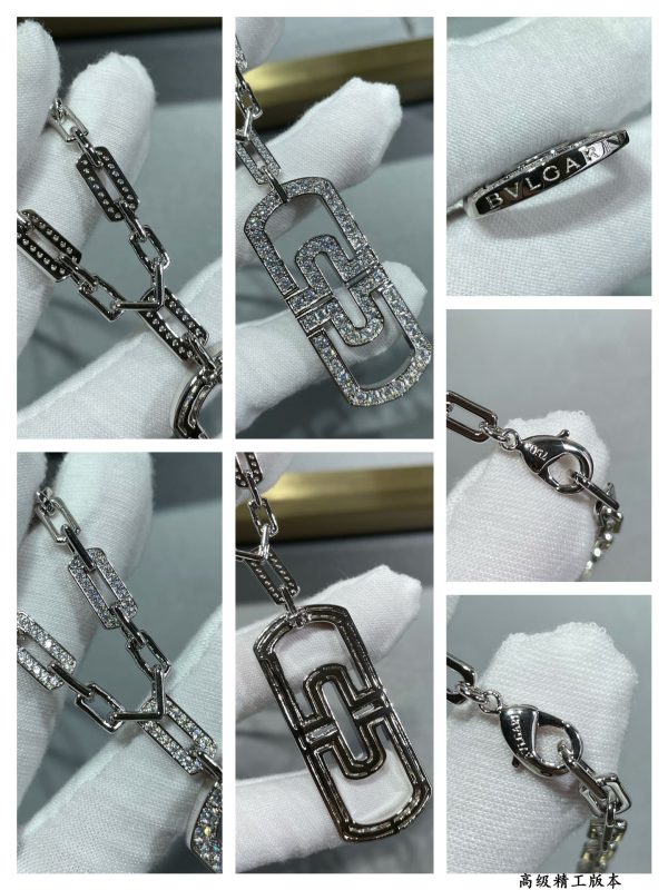 Parentesi Full Crystal Openwork Pendant Necklace - Image 5