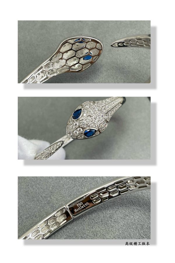 Serpenti Full Crystal Open Cuff Bracelet (Premium Alloy Craftsmanship, 2 Colors) - Image 6
