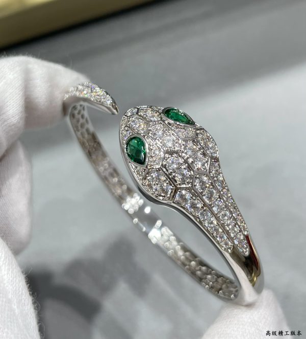 Serpenti Full Crystal Open Cuff Bracelet (Premium Alloy Craftsmanship, 2 Colors) - Image 3