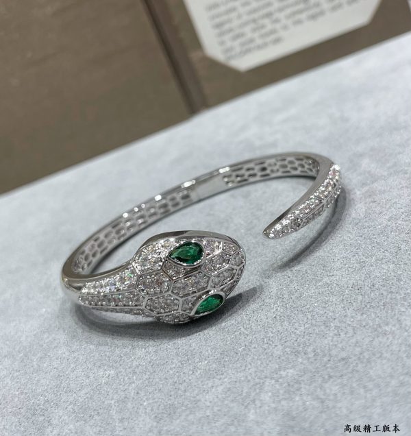 Serpenti Full Crystal Open Cuff Bracelet (Premium Alloy Craftsmanship, 2 Colors) - Image 2