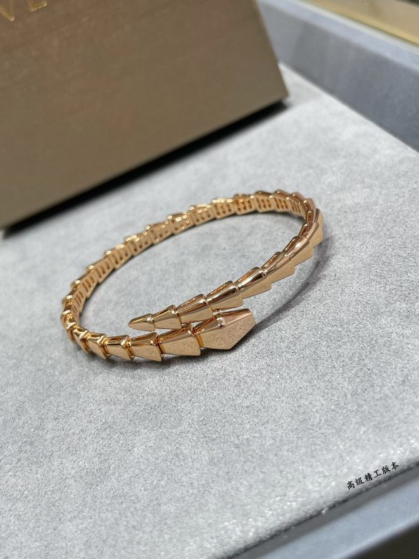 Serpenti Viper Polished Open Cuff Bracelet (Premium V-Gold Craftsmanship, 3 Finishes) - Image 3