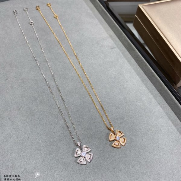 Fiorever Full Crystal Flower Pendant Necklace (2 Finishes) - Image 4