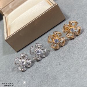 Italian Luxury Jewelry Fiorever Openwork Flower Stud Earrings (Premium Craftsmanship, 2 Finishes)
