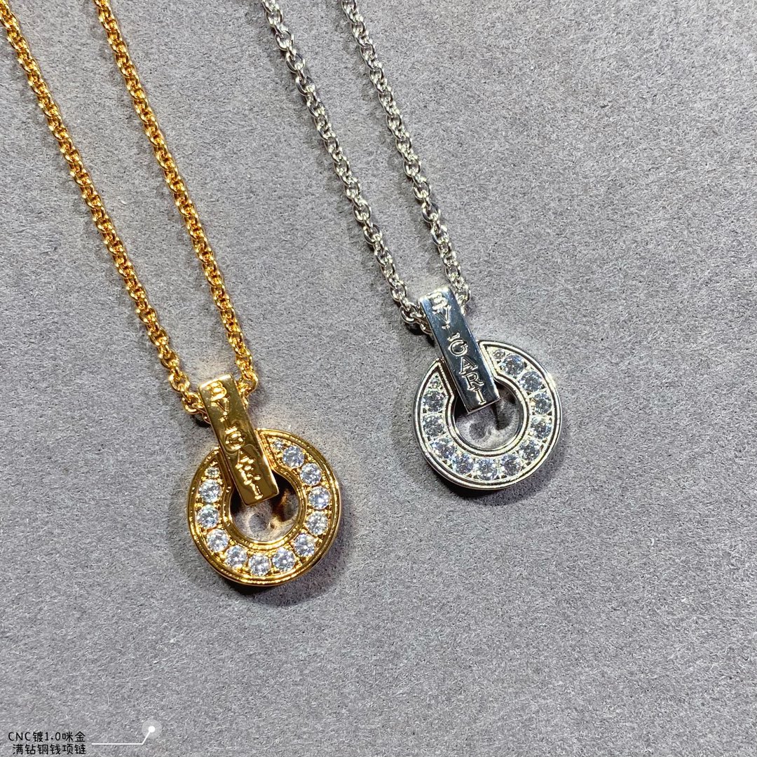 Parentesi Full Crystal Pendant Necklace (Premium CNC Craftsmanship, 2 Finishes)