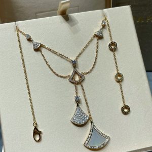 Divas' Dream Multi-Charm Fan Necklace (Premium Craftsmanship)