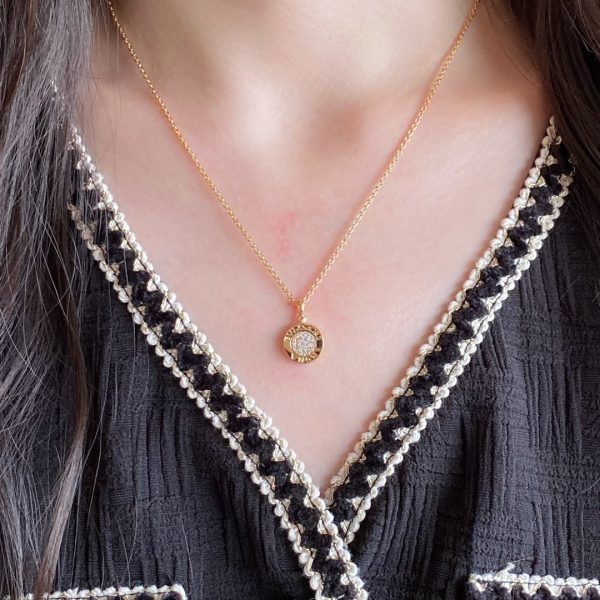 Italian Luxury Jewelry Double-Sided Gemstone Disc Pendant Necklace (Premium Craftsmanship, 4 Variations) - Image 7