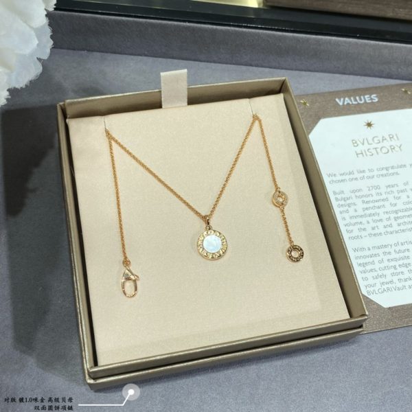 Italian Luxury Jewelry Double-Sided Gemstone Disc Pendant Necklace (Premium Craftsmanship, 4 Variations) - Image 5