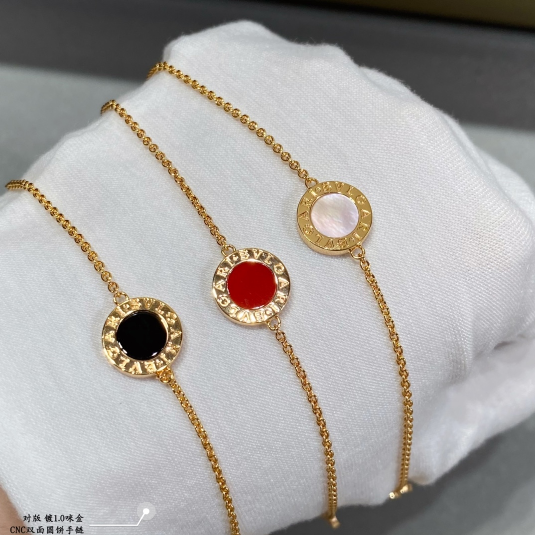 Italian Luxury Jewelry Double-Sided Rotating Gemstone Disc Bracelet (Premium CNC Craftsmanship, 3 Variations)