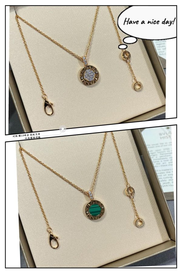 Italian Luxury Jewelry Double-Sided Gemstone Disc Pendant Necklace (Premium Craftsmanship, 4 Variations) - Image 4