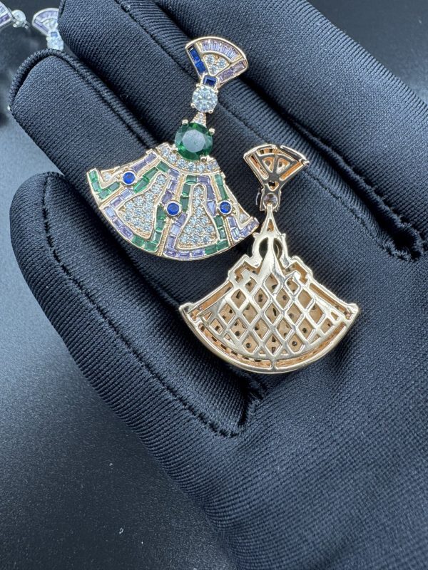 Italian Luxury Jewelry Divas' Dream Fan Drop Earrings Collection (Premium Craftsmanship, Multiple Variations) - Image 6