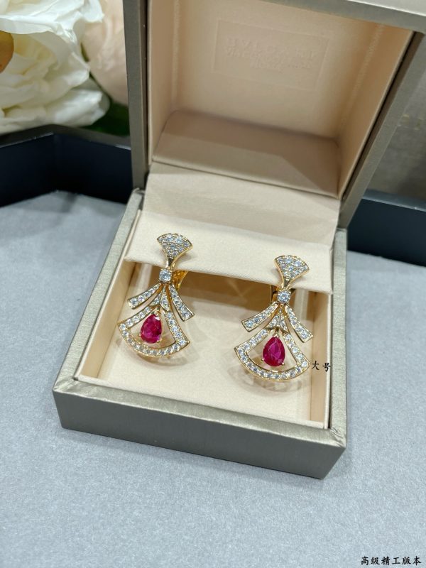 Italian Luxury Jewelry Divas' Dream Fan Drop Earrings Collection (Premium Craftsmanship, Multiple Variations) - Image 9