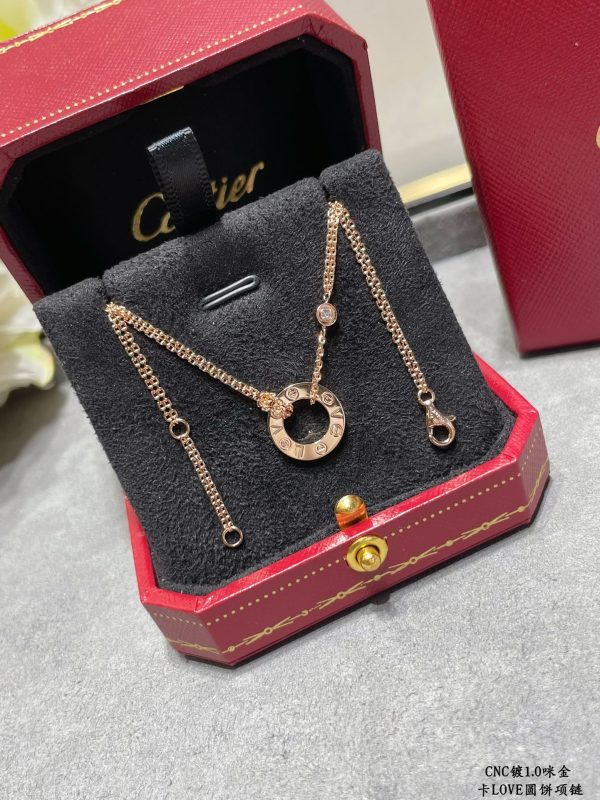 Love Style Jewelry LOVE Double-Sided Disc Pendant Necklace - Image 2
