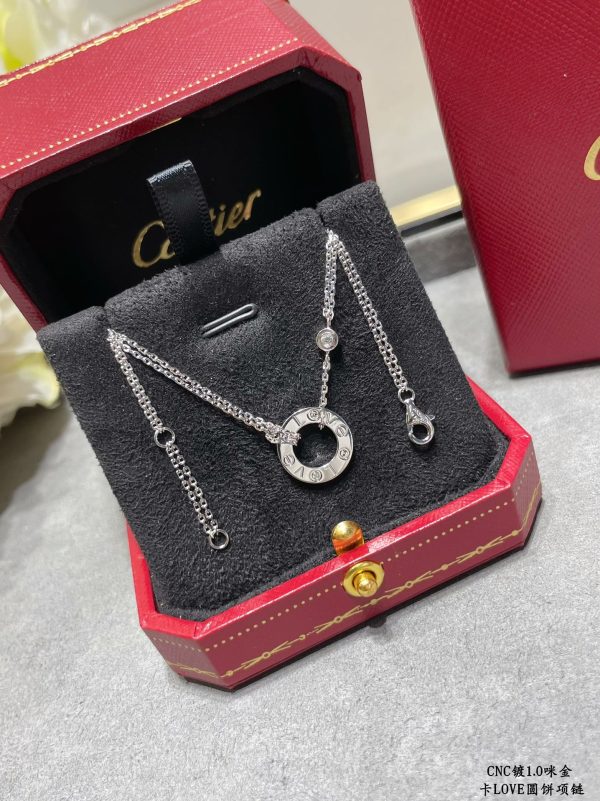 Love Style Jewelry LOVE Double-Sided Disc Pendant Necklace - Image 3