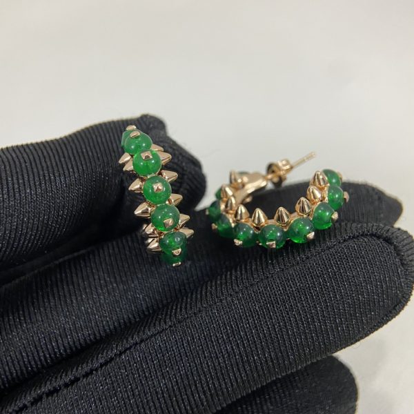 Love Style Jewelry Green Agate Hoop Earrings (Premium Craftsmanship) - Image 2