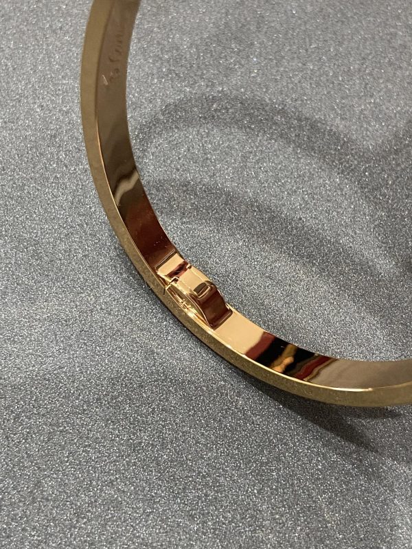 Screw Motif Jewelry LOVE Mid-Size Plain Bangle (Premium Craftsmanship, 3 Finishes, Sizes 16-19) - Image 6