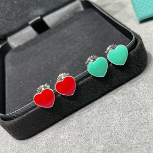 Minimalist Luxury Jewelry Colorful Heart Stud Earrings (Premium S925 Version, 2 Colors)