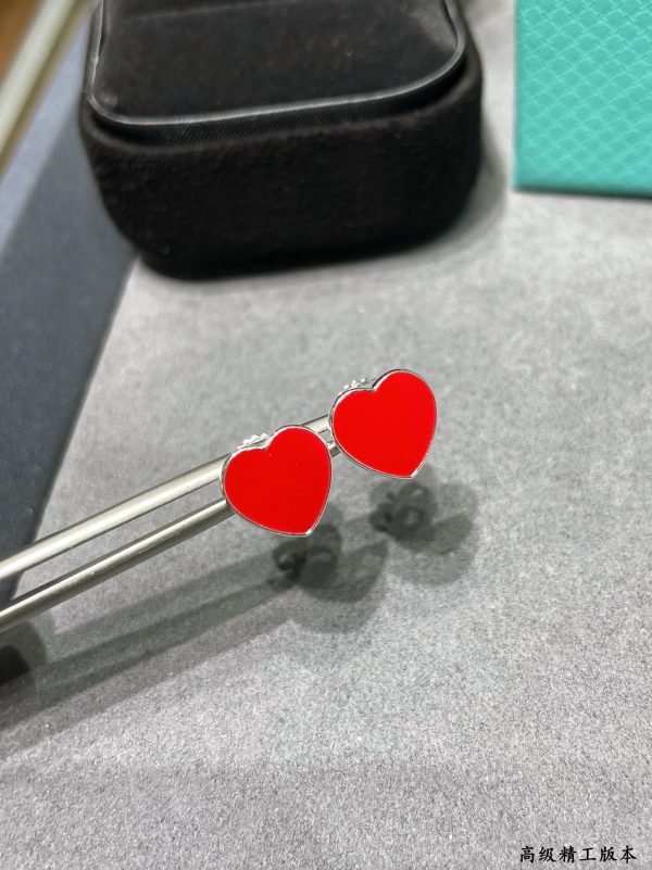 Minimalist Luxury Jewelry Colorful Heart Stud Earrings (Premium S925 Version, 2 Colors) - Image 3