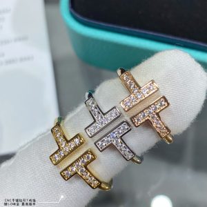 New York Style Jewelry T Wire Ring with Diamonds (Premium CNC Version, 3 Finishes, Sizes 5-8)