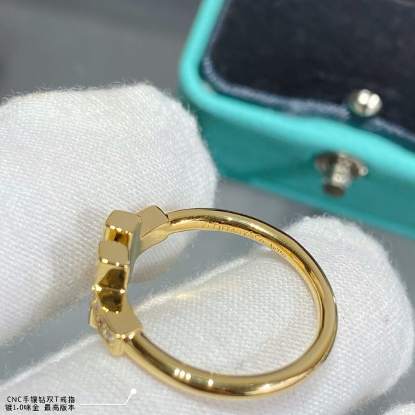 New York Style Jewelry T Wire Ring with Diamonds (Premium CNC Version, 3 Finishes, Sizes 5-8) - Image 6