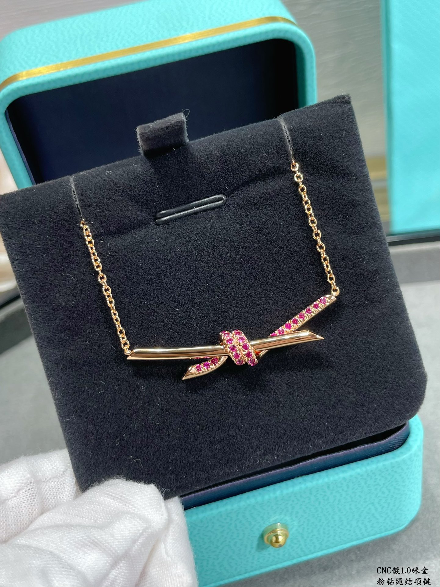 Minimalist Luxury Jewelry Knot Pendant Necklace (Premium CNC Version, Multiple Finishes & Stone Options)