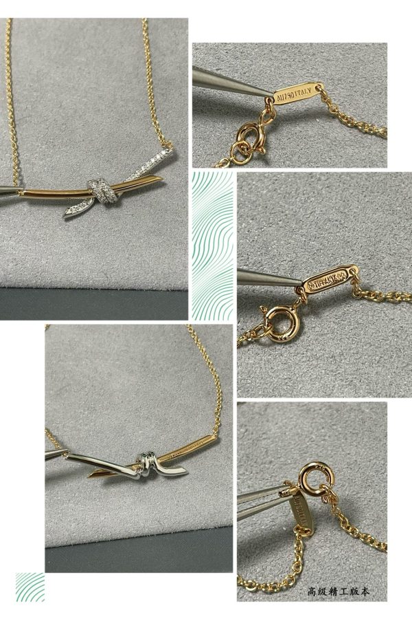 Minimalist Luxury Jewelry Knot Pendant Necklace (Premium CNC Version, Multiple Finishes & Stone Options) - Image 7