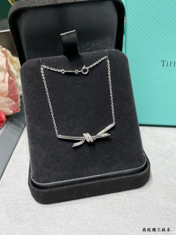 Minimalist Luxury Jewelry Knot Pendant Necklace (Premium CNC Version, Multiple Finishes & Stone Options) - Image 2
