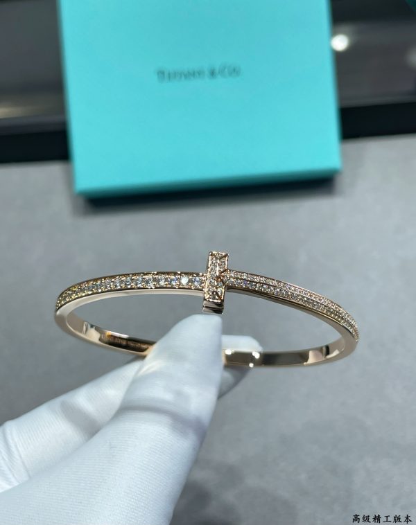 Minimalist Luxury Jewelry T1 Full Crystal Bangle (Premium V-Gold Version, 2 Finishes) - Image 4