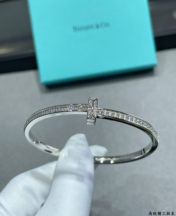 Minimalist Luxury Jewelry T1 Full Crystal Bangle (Premium V-Gold Version, 2 Finishes) - Image 3