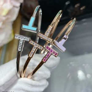 New York Style Jewelry T Wire Open Bangle (Premium CNC Version, Multiple Finishes & Stone Options)