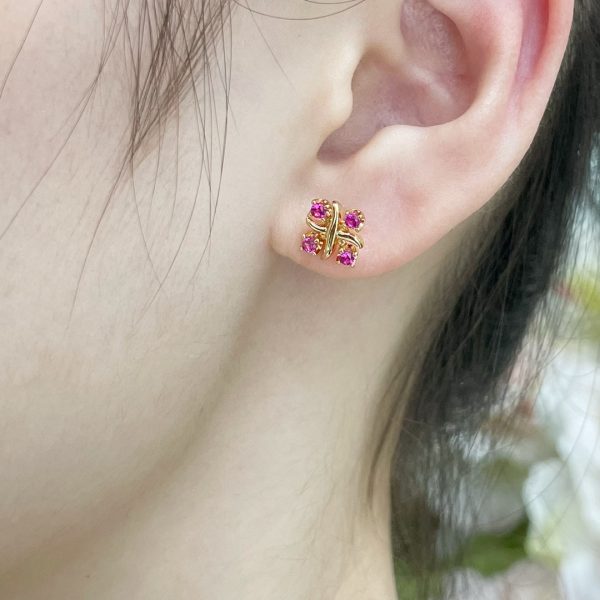New York Style Jewelry Knot Stud Earrings (Premium Two-Tone Version, 2 Stone Options) - Image 8