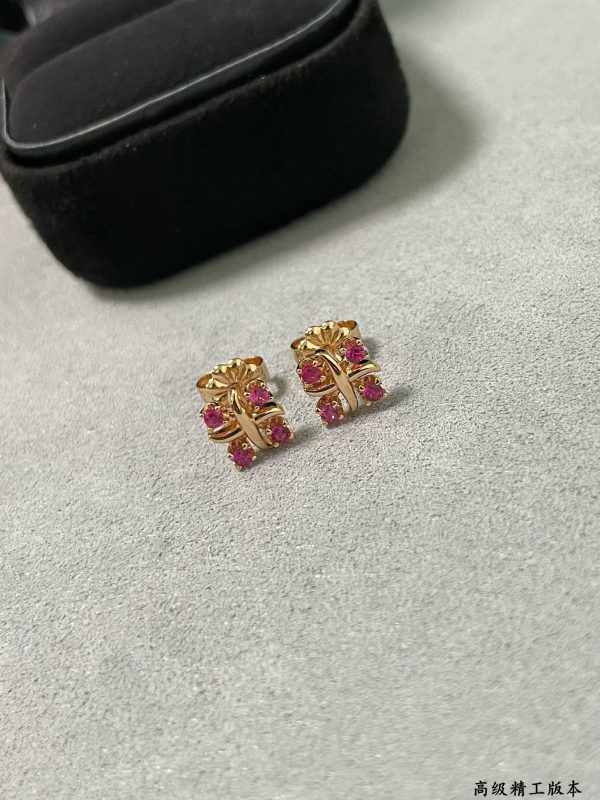 New York Style Jewelry Knot Stud Earrings (Premium Two-Tone Version, 2 Stone Options) - Image 2