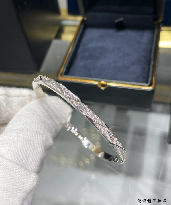 Fine Jewelry Inspired Spira Diamond Bangle (Premium Version, Rose Gold & White Gold Finishes) - Image 4