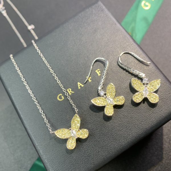 Fine Jewelry Inspired Butterfly Silhouette Pendant & Earring Set (Premium Version, 4 Gemstone Variations) - Image 6